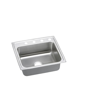 Elkay Lustertone Stainless Steel 25 X 21-1/4 X 5 Single Bowl Top Mount Ada Sink LRADQ2521505